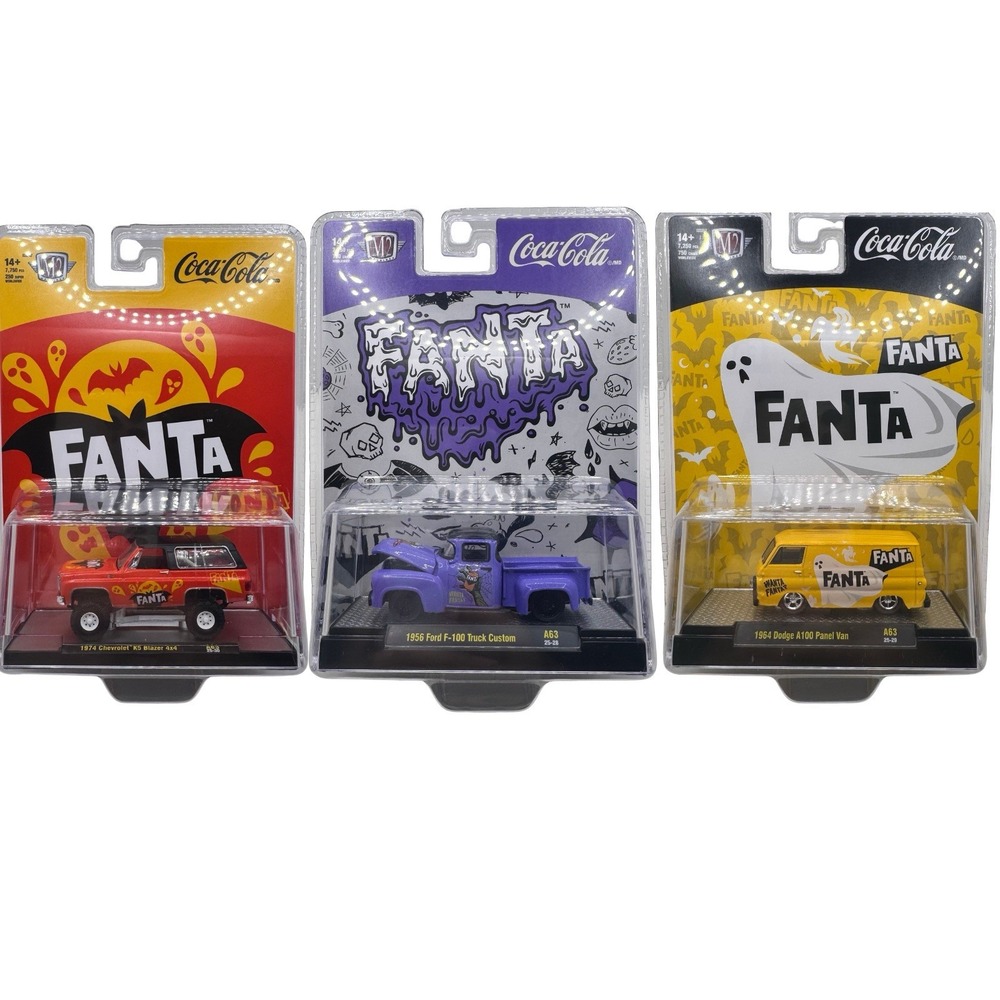 M2 Machines Fanta 1956 Ford‎ F-100 Truck Custom /750 Halloween / 3 Car Set